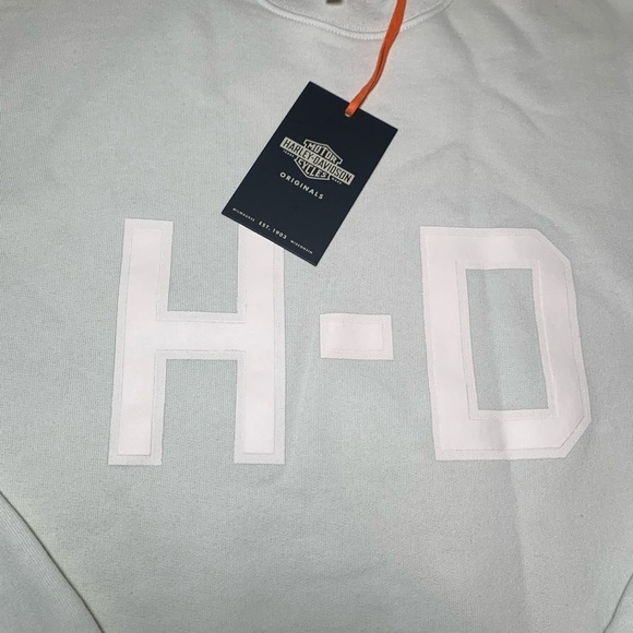 Harley-Davidson Originals Classic‎ Crewneck Sweatershirt  Small NWT skyblue - Picture 2 of 7